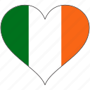 flag, heart, ireland, europe, european, country, love