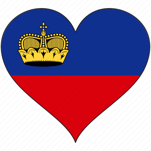Flag, heart, liechtenstein, europe, european, love, national icon - Download on Iconfinder