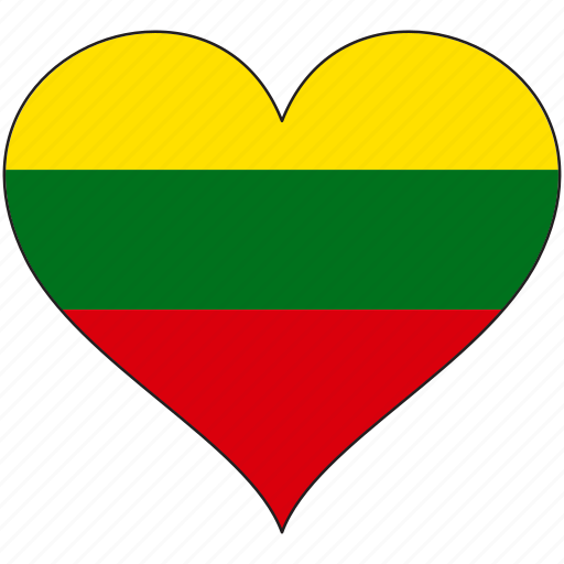 Flag, heart, lithuania, europe, european icon - Download on Iconfinder