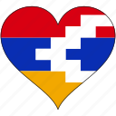 flag, heart, nagorno, europe, european, love, national