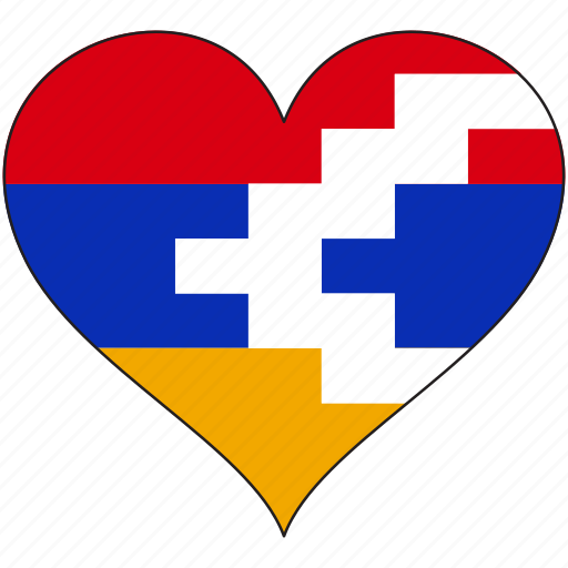 Flag, heart, nagorno, europe, european, love, national icon - Download on Iconfinder