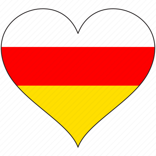 Flag, heart, ossetia, europe, european icon - Download on Iconfinder