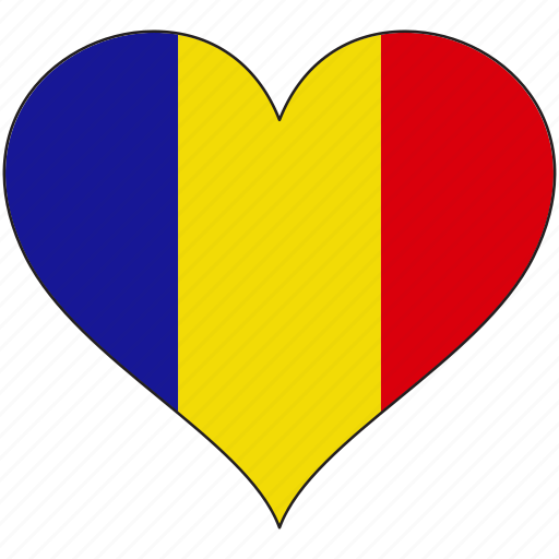 Flag, heart, romania, europe, european, love icon - Download on Iconfinder