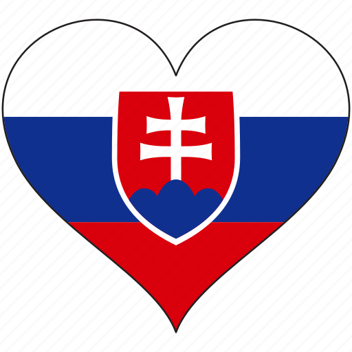 Flag, heart, slovakia, europe, european icon - Download on Iconfinder