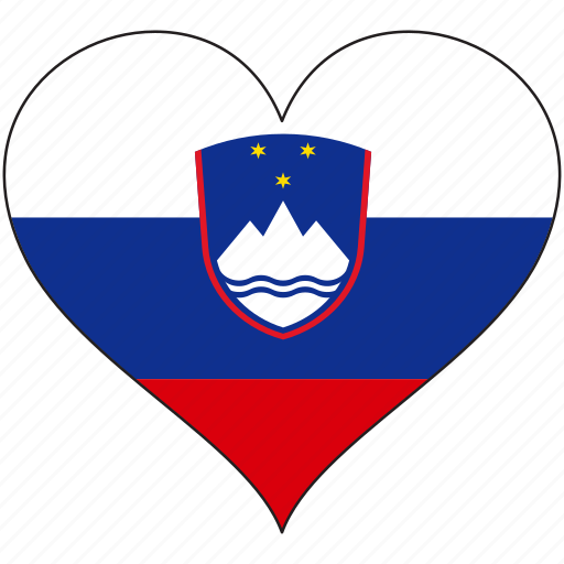 Flag, heart, slovenia, europe, european icon - Download on Iconfinder