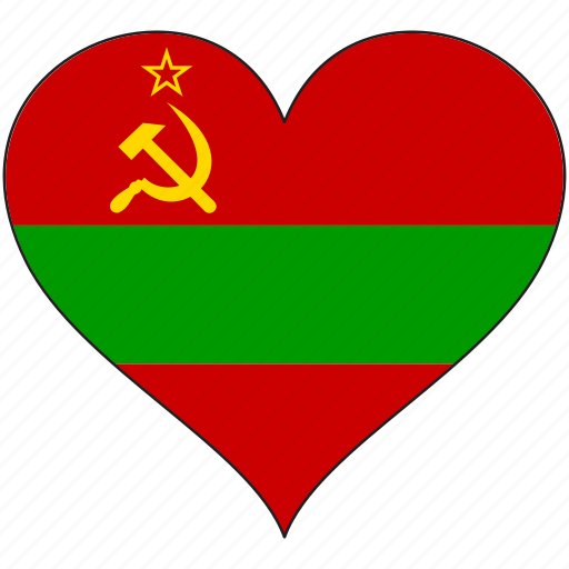 Flag, heart, transnistria, europe, european, country, love icon - Download on Iconfinder