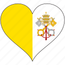 flag, heart, vatican, europe, european, country, love