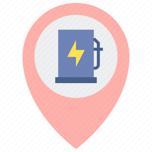 Charger, location, pin, map icon - Download on Iconfinder