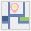 charger, map, navigation, location