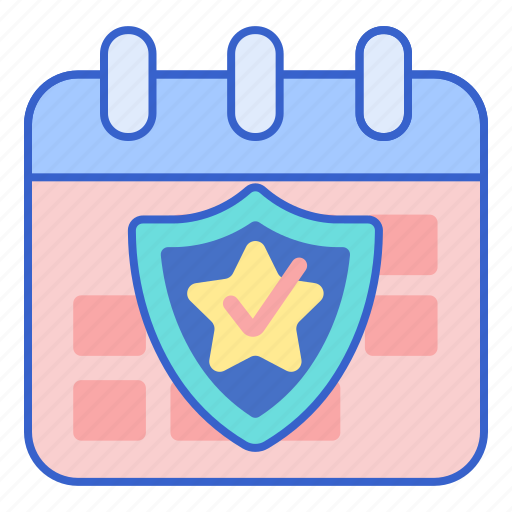 Calendar, protection, security, shield icon - Download on Iconfinder