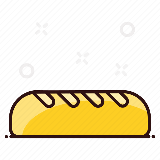 Baguette, baguette bread, bread, breakfast, refreshment, sandwich, toast icon - Download on Iconfinder