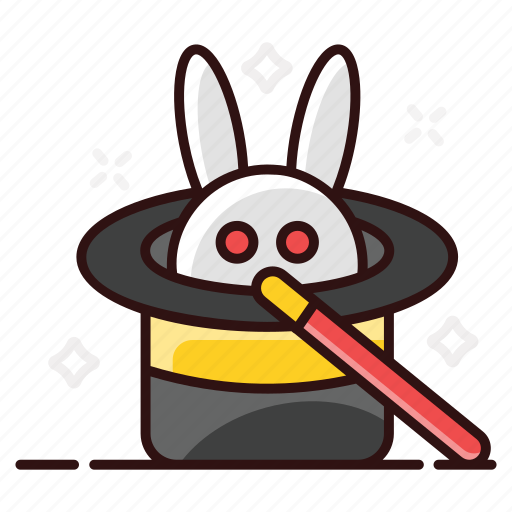 Bunny, bunny magic, circus magic, entertainment, magic, magic accessories, magic tricks icon - Download on Iconfinder
