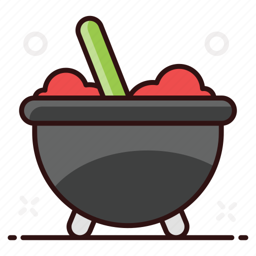 Cauldron, cooking pot, halloween pot, magic poison, vintage cauldron icon - Download on Iconfinder
