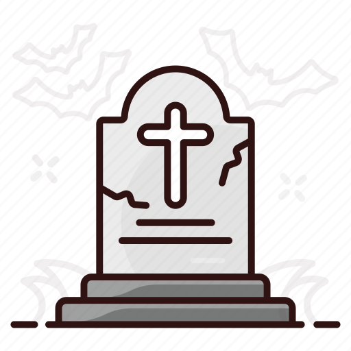 Funeral home, gravestone, graveyard, halloween graveyard, rip, tombstone icon - Download on Iconfinder