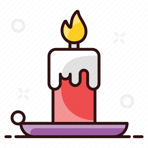 Burning candle, candle, candle light, candlestick, fire candle, halloween, paraffin icon - Download on Iconfinder
