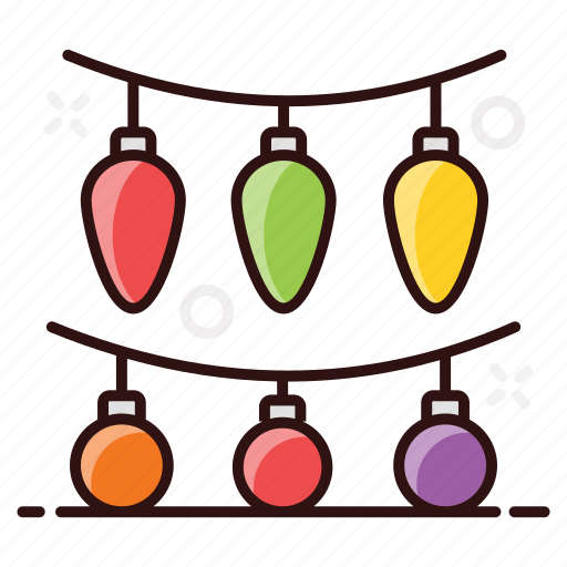 Electric lights, hanging, hanging lights, light bulbs, lights, party lights, wall lights icon - Download on Iconfinder
