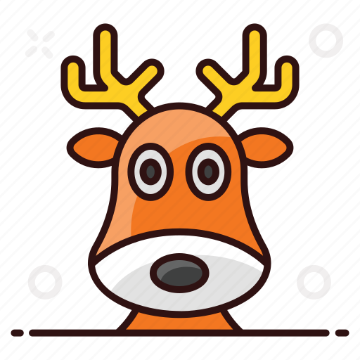 Christmas animal, deer, eindeer, reindeer, reindeer antlers, rs, wild animal icon - Download on Iconfinder