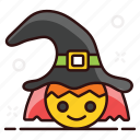 cartoon witch, character, halloween character, witch, witch avatar, witch face, wizard