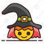 cartoon witch, character, halloween character, witch, witch avatar, witch face, wizard 