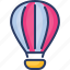 air, atomic, balloon, delivery, fly, parachute, supply 