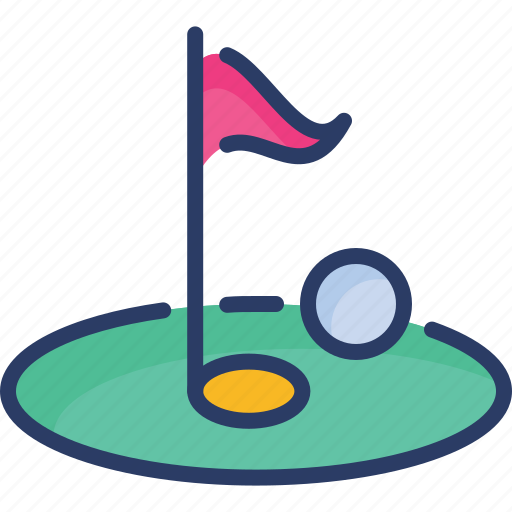 Field, flag, game, golf, golf club, hole, sport icon - Download on Iconfinder