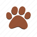 footprint, pet, puppy, animal, paw, print
