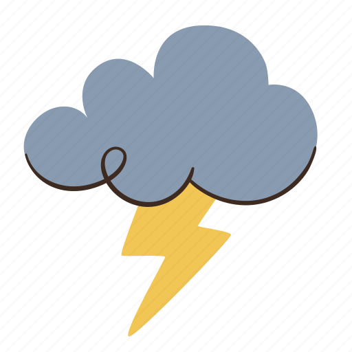 Storm, cloud, lightning, rain, thunder icon - Download on Iconfinder