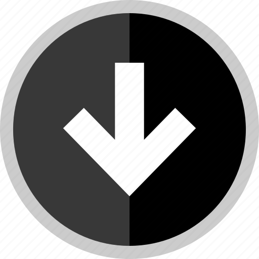 Arrow, direction, down, point, pointer icon - Download on Iconfinder