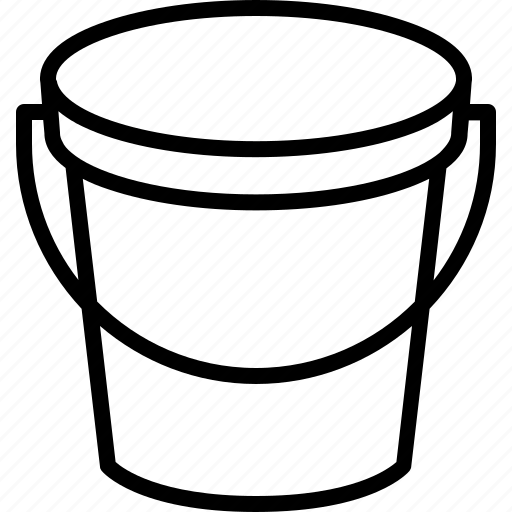 Bucket, pail, handle, bail, water, plastic, equipment icon - Download on Iconfinder