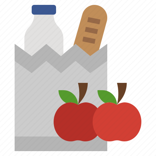 Bag, delivery, food, groceries, grocery, paper, restaurant icon - Download on Iconfinder