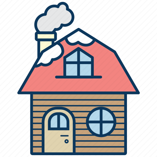 Cottage, frame house, holiday house, house, snow, winter icon - Download on Iconfinder