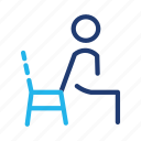 exercise, sport, fitness, chair, dips