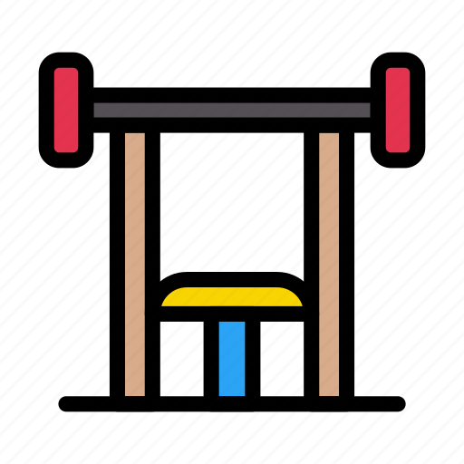 Bench, exercise, gym, machine, press icon - Download on Iconfinder