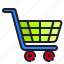 shopping, cart, expenses, money, business, cost 
