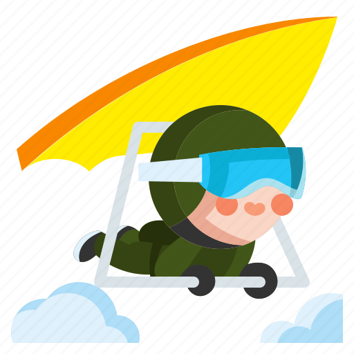 Extreme, hanggliding, sky, sport, wing icon - Download on Iconfinder
