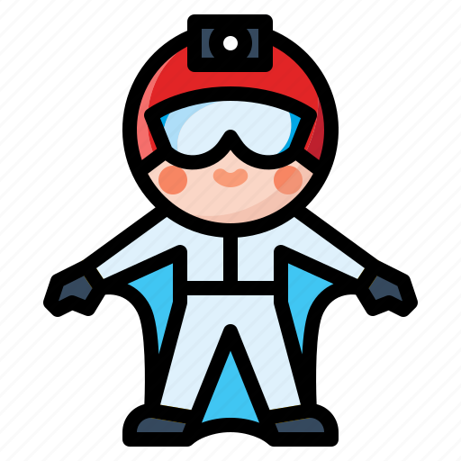 Extreme, flight, jump, parachuting, wingsuit icon - Download on Iconfinder