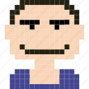 avatar, face, human, man, person, pixelated, worker
