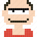 avatar, face, human, man, person, pixelated, student 