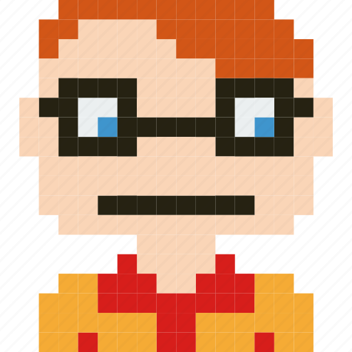 Avatar, face, human, man, person, pixelated, student icon - Download on Iconfinder