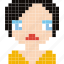 avatar, face, girl, human, person, pixelated 