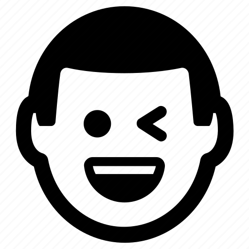 Emoji, expression, happy, smiley, wink icon - Download on Iconfinder