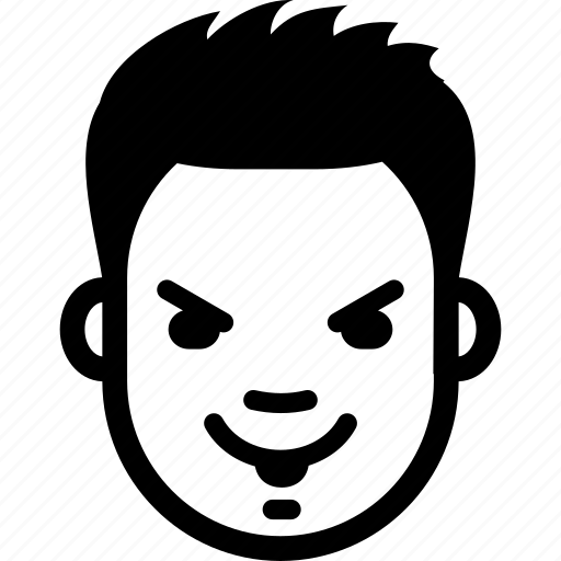 Emotion, evil, face, guy, head, male, man icon - Download on Iconfinder