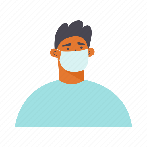 Male, wearing, face, mask, nam, virus, protection illustration - Download on Iconfinder