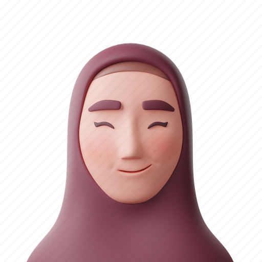 Muslim, woman, avatar, metaverse, metapeople, profile, person 3D illustration - Download on Iconfinder