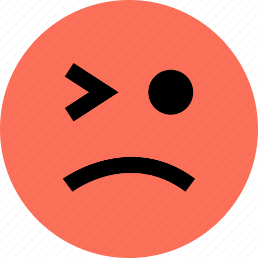 Avatar, emoji, emotion, faces, sad, wink icon - Download on Iconfinder