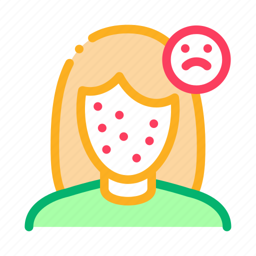 Acne, face, girl, sad, smiley icon - Download on Iconfinder