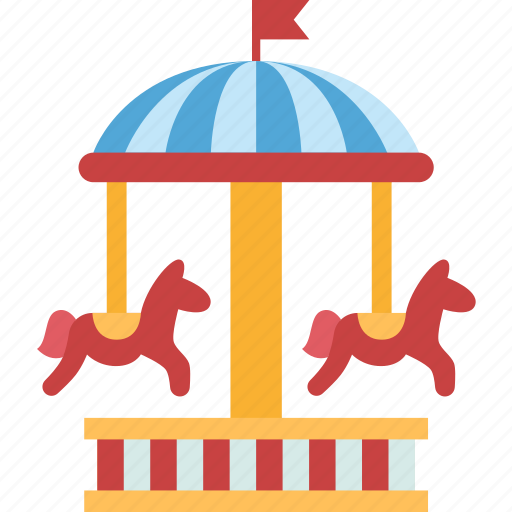 Carousel, ponies, park, circus, ride icon - Download on Iconfinder
