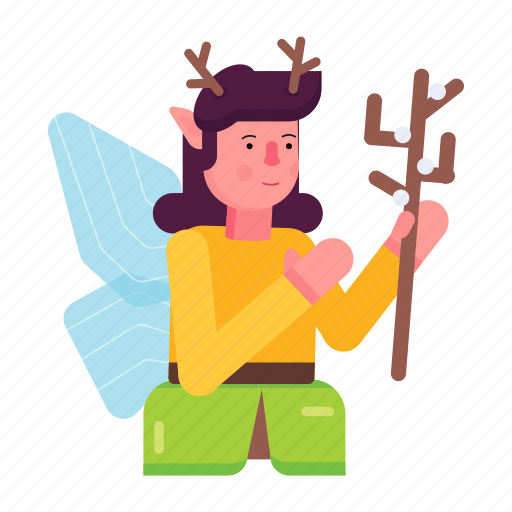 Fairy magic, fairy wand, fairy charm, fantasy character, fairy wings icon - Download on Iconfinder