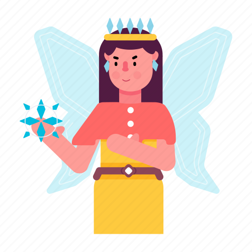 Fairy magic, fairy wand, fairy charm, fantasy character, fairy wings icon - Download on Iconfinder