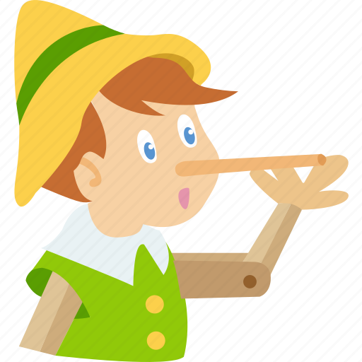 Boy, childrens, folktale, nose, pinocchio, puppet, story icon - Download on Iconfinder